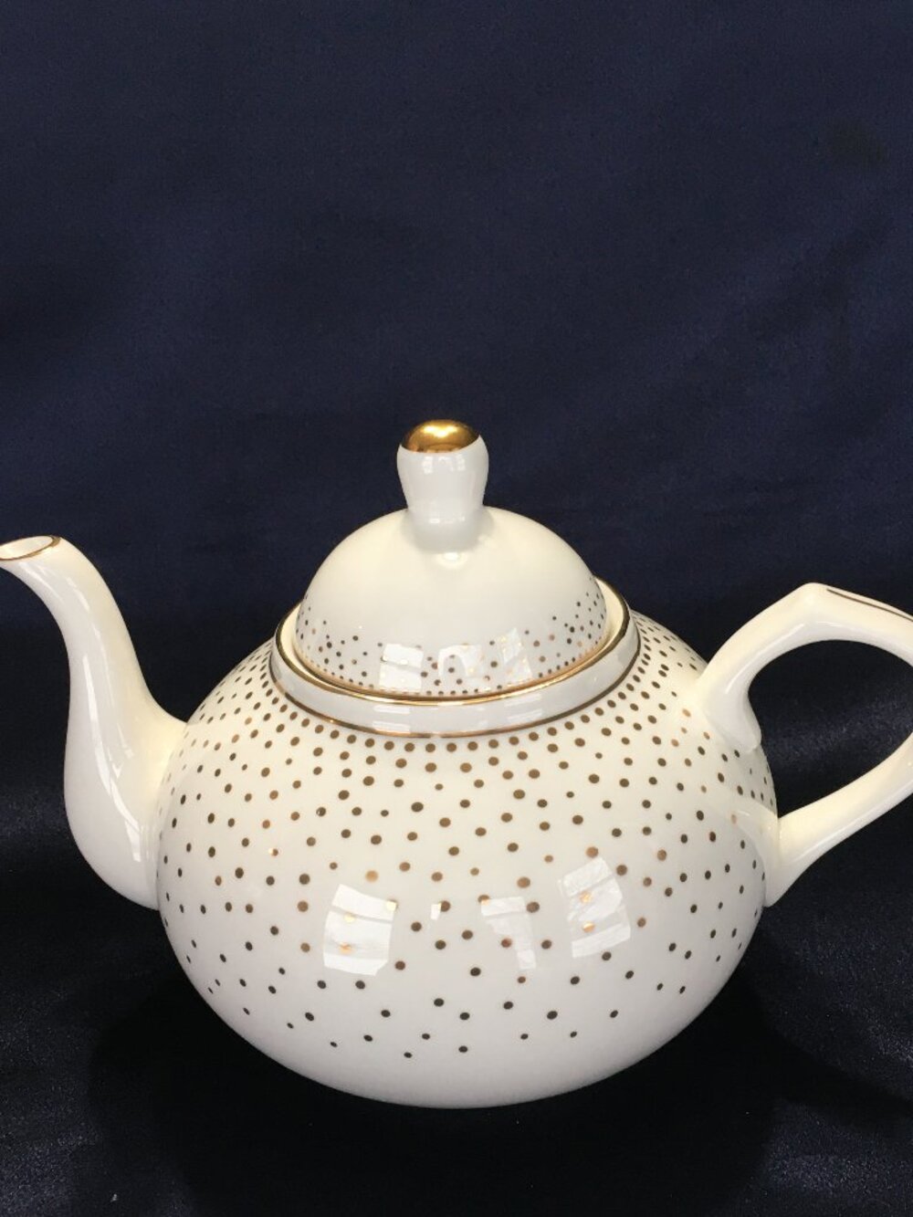 Elegant Gold Dots Teapot Grace's Teaware Classy Gift